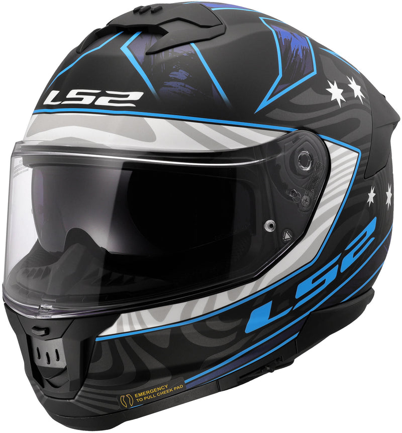 Load image into Gallery viewer, Ls2 integraalhelm ff808 stream ii galdam helmet ff808 stream i galdam black blue gr. xl