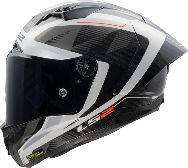 Load image into Gallery viewer, Ls2 integraalhelm ff805 thunder carbon gp diamond helmet ff805 thunder gp diamond white grey siz