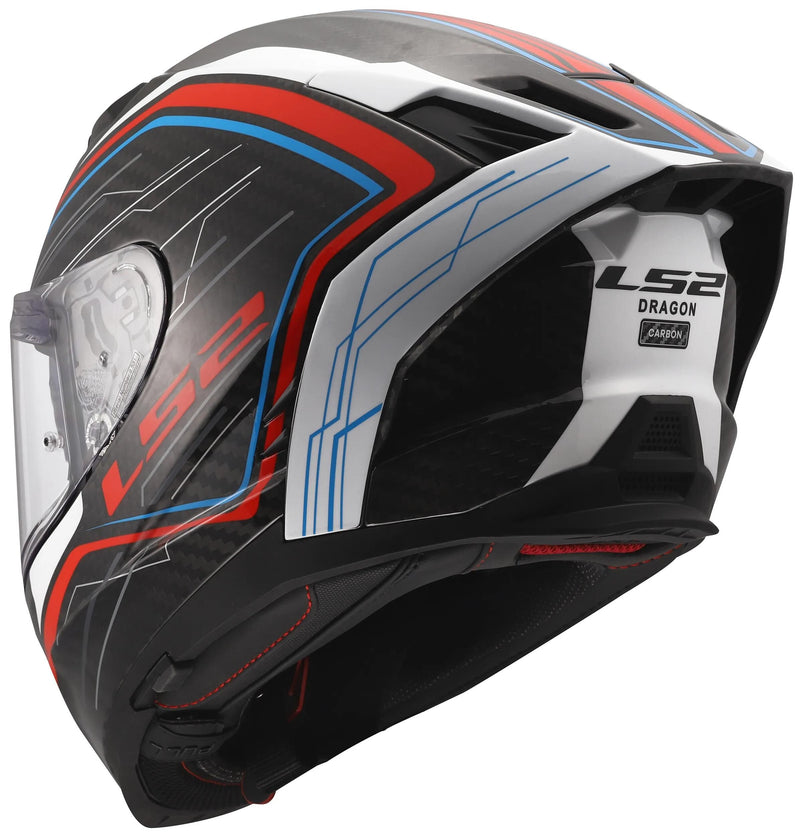 Load image into Gallery viewer, Ls2 integralhelm ff807 dragon subic helmet ff807 dragon subic white blue red s