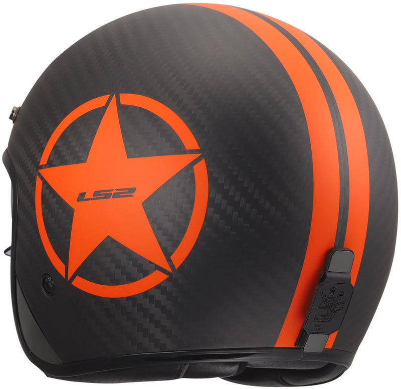 Load image into Gallery viewer, Ls2 jethelm of601 bob ii carbon star helmet of601 bob ii carbon star orange gr. m