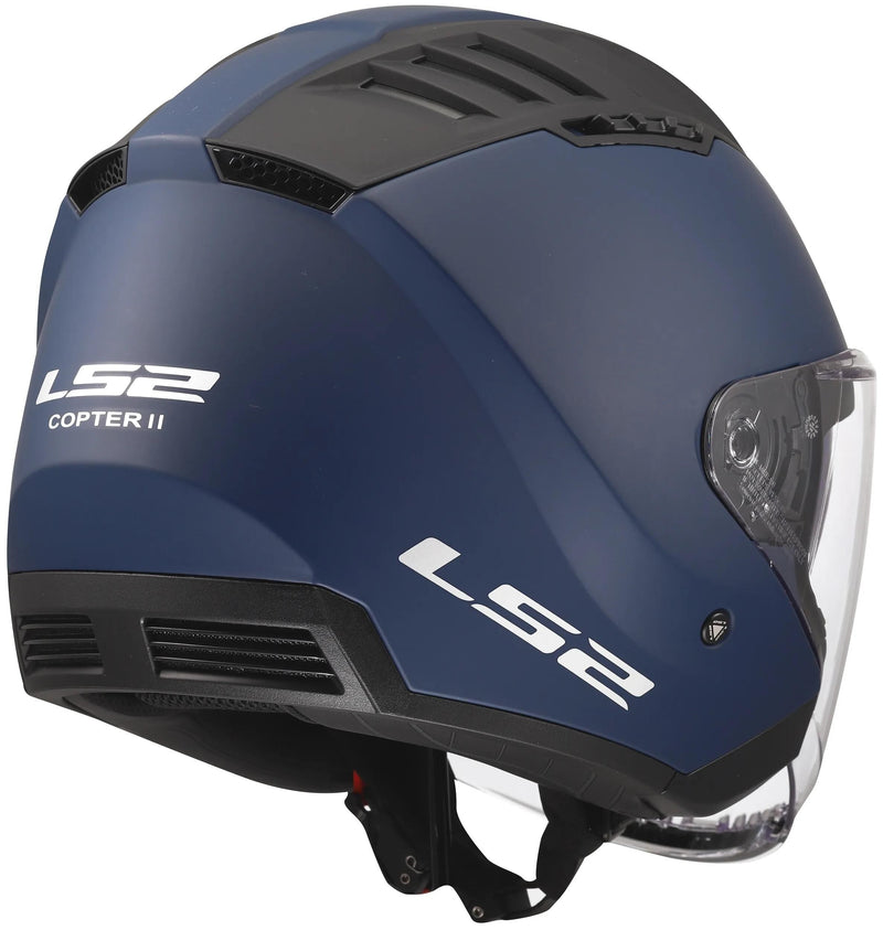 Load image into Gallery viewer, Ls2 jethelm of600 copter ii solid helmet of600 copter i navy blue matt gr. l