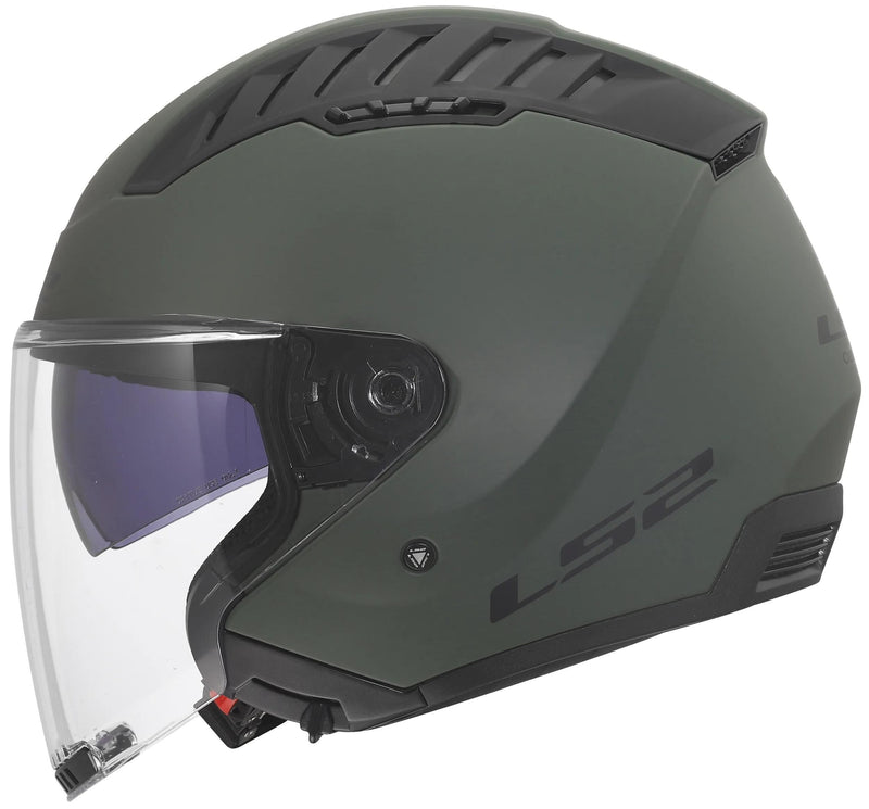 Load image into Gallery viewer, Ls2 jethelm of600 copter ii solid helmet of600 copter i military green gr. s