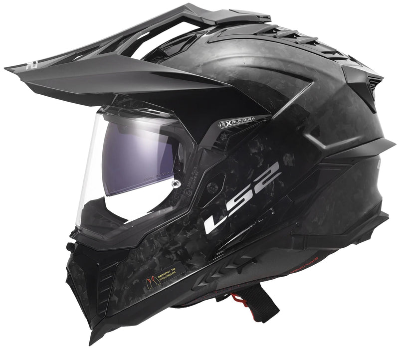 Load image into Gallery viewer, Ls2 endurohelm mx701 explorer carbon forged helmet mx701 explorer forged carbon gr. m