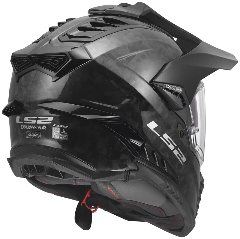 Load image into Gallery viewer, Ls2 endurohelm mx701 explorer carbon forged helmet mx701 explorer forged carbon gr. l