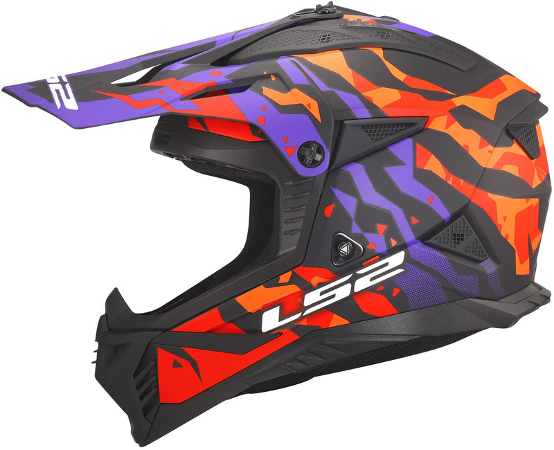 Afbeelding laden in galerijviewer, Ls2 crosshelm mx708 fast ii grotesk helmet mx708 fast ii grotesque purple or. matt