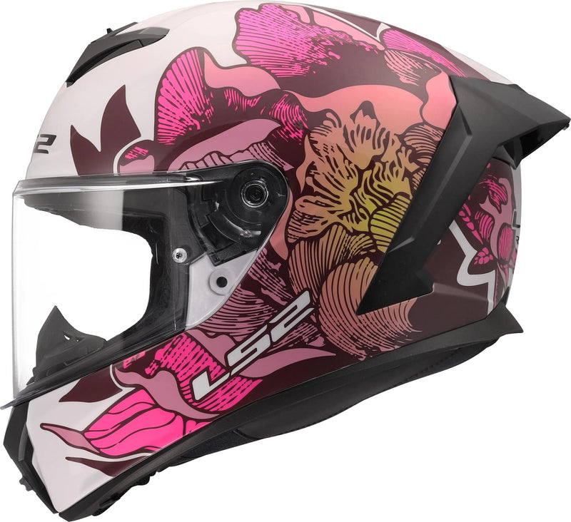 Load image into Gallery viewer, Ls2 integraalhelm ff820 rapid iii poppies helmets ff820 rapid i poppies ii white pink xs