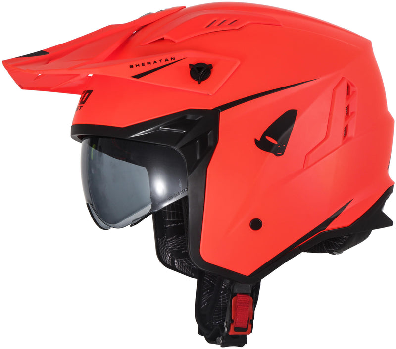 Load image into Gallery viewer, Ufo plast jethelm sheratan helmet sheratan s matt neon orange