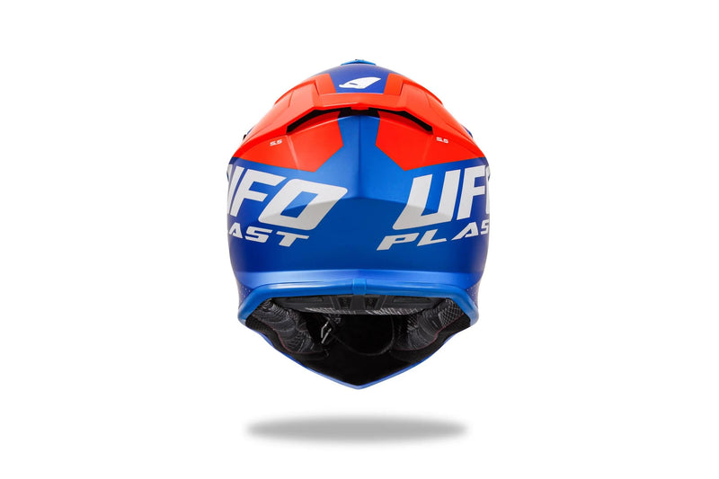 Load image into Gallery viewer, Ufo plast crosshelm intrepid helmet interpid l blue orange