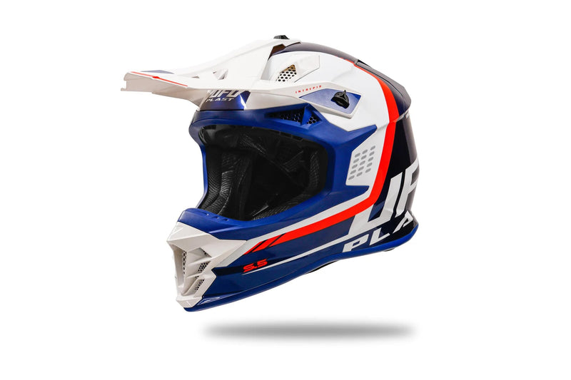 Load image into Gallery viewer, Ufo plast crosshelm intrepid helmet interpid s blue white