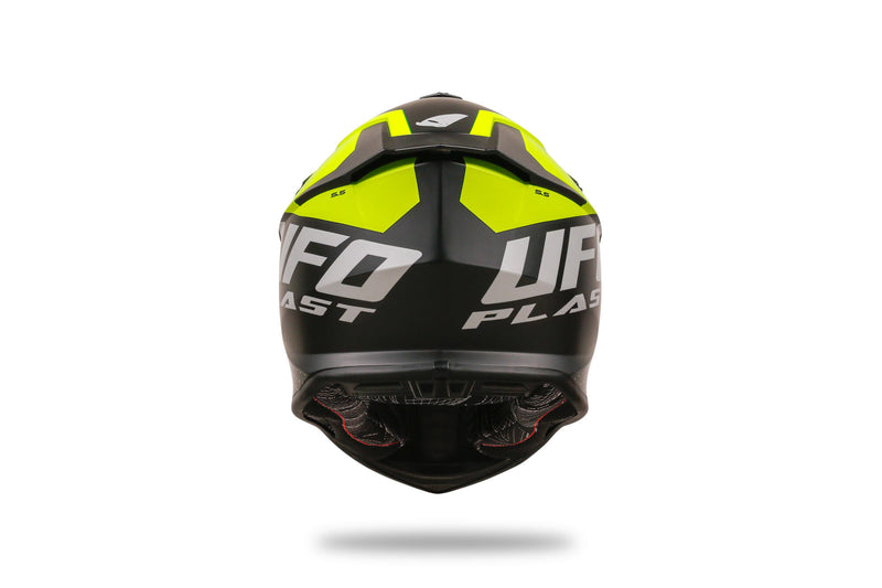 Load image into Gallery viewer, Ufo plast crosshelm intrepid helmet interpid xl black yellow