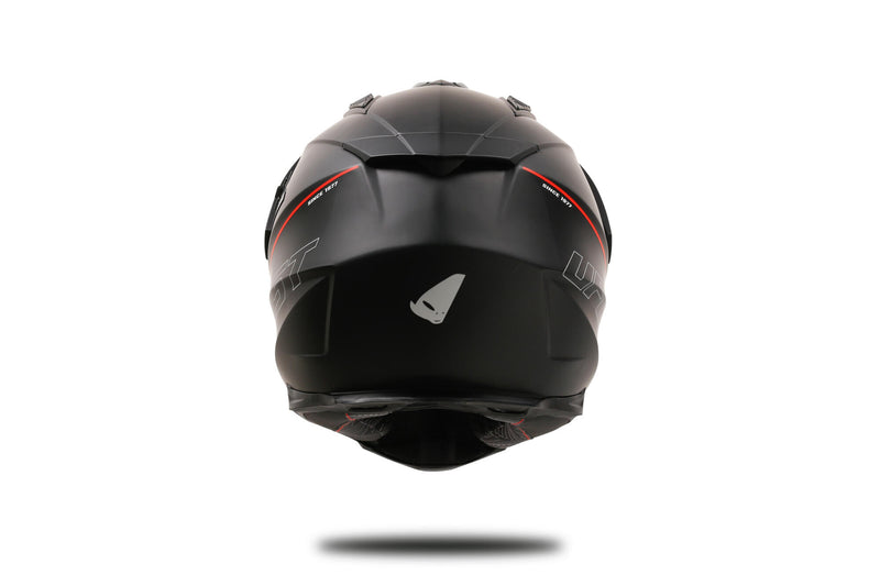 Load image into Gallery viewer, Ufo plast endurohelm aries helmet aries l black red