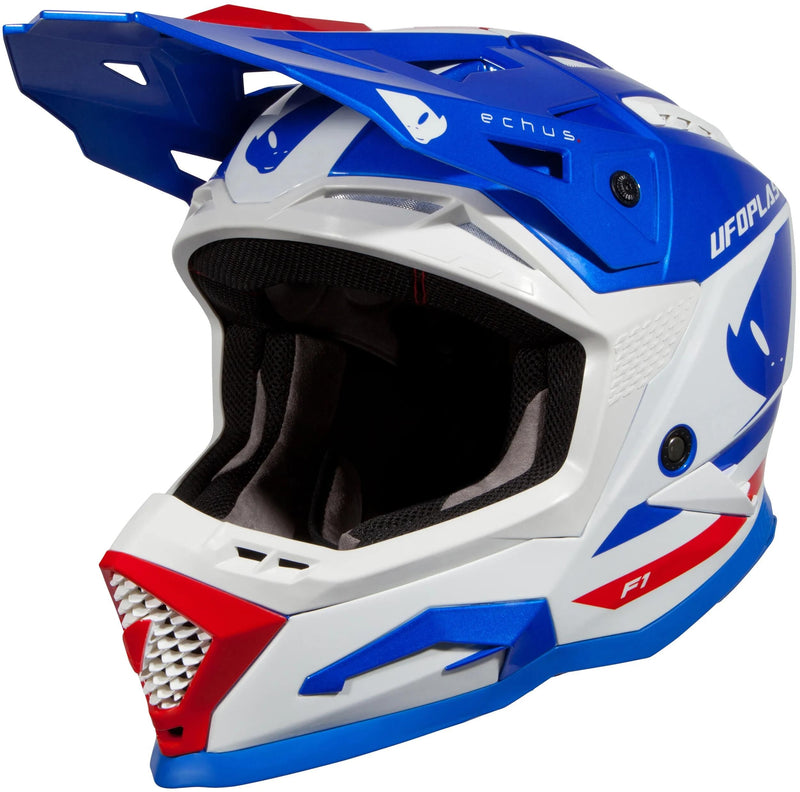 Load image into Gallery viewer, Ufo plast crosshelm echus helmet echus xs blue white red