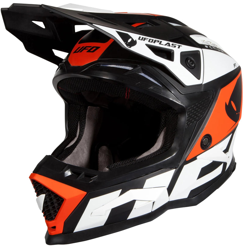Load image into Gallery viewer, Ufo plast crosshelm echus helmet echus m bl. orange white matt