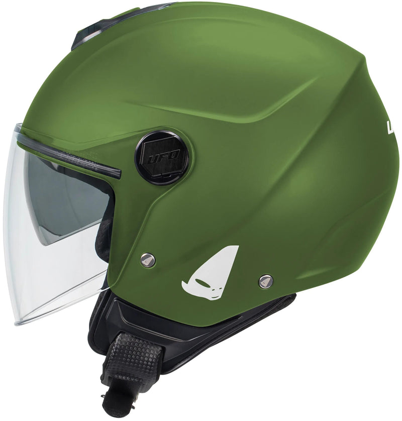 Load image into Gallery viewer, Ufo plast jethelm nixie helmet ufo nixie jet matt green gr. xl