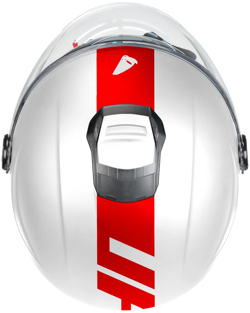 Load image into Gallery viewer, Ufo plast jethelm nixie helmet ufo nixie jet white red gr. m
