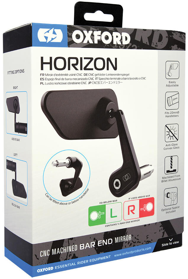 Load image into Gallery viewer, Oxford spiegel stuureinde horizon handlebar mirror horizon right