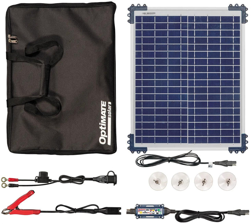 Load image into Gallery viewer, Tecmate batterieladegerät optimate solar duo 20w travel kit optimate charger solar duo 20w