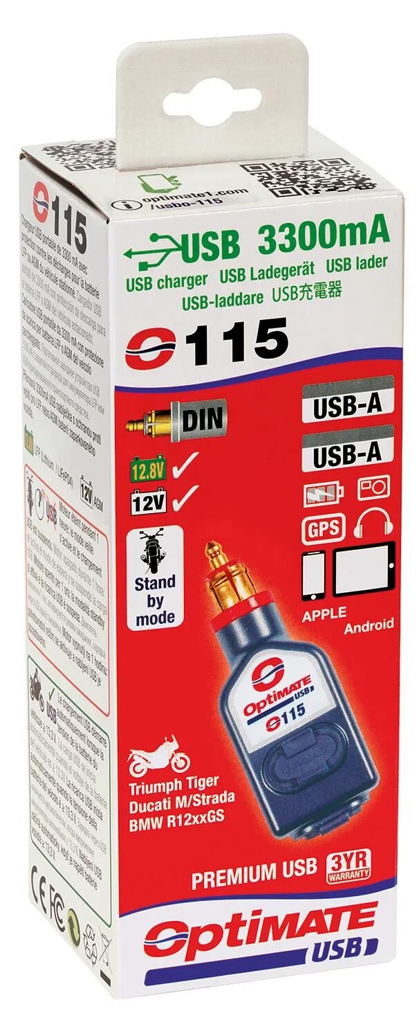 Load image into Gallery viewer, Tecmate usb-adapter usb charger optimate m. din stecker