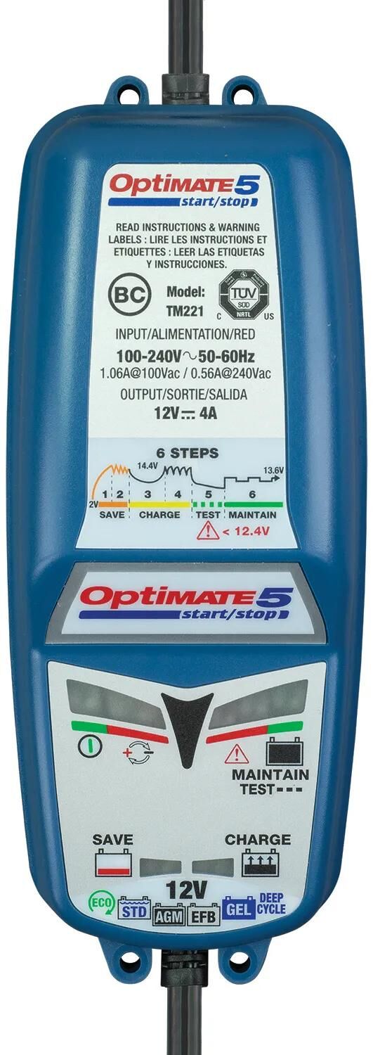 Load image into Gallery viewer, Tecmate batterieladegerät optimate 5 start stop optimate 5 charger 4a