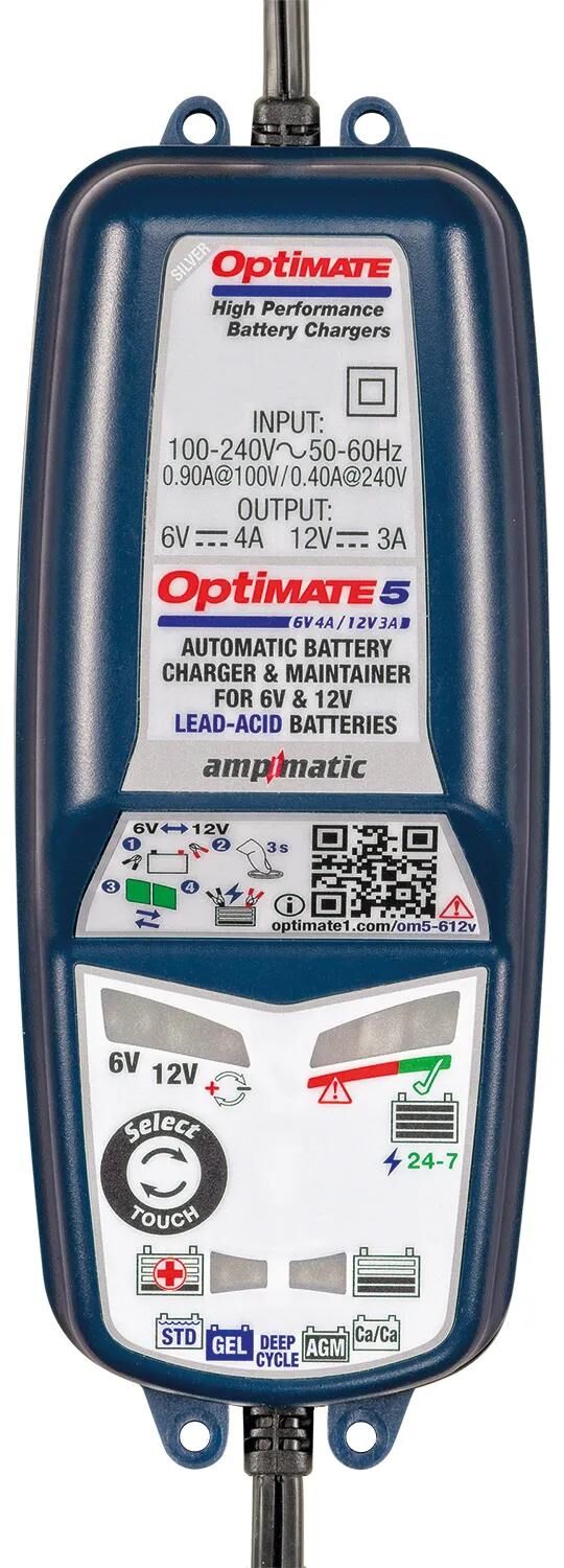 Load image into Gallery viewer, Tecmate acculader optimate 5 select optimate 5 charger voltmatic 6v 12v