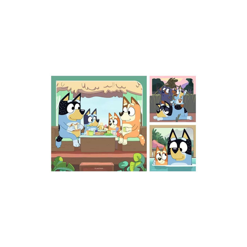 Load image into Gallery viewer, Ravensburger puzzel de avonturen van bluey 3x49 stukjes