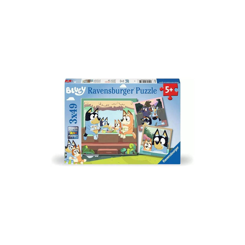 Load image into Gallery viewer, Ravensburger puzzel de avonturen van bluey 3x49 stukjes