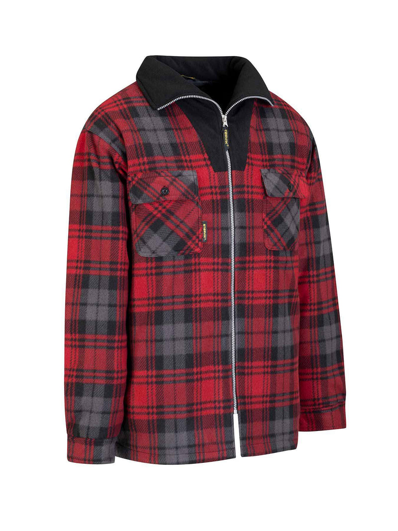 Afbeelding laden in galerijviewer, Storvik producten houthakkers fleecevest stanley thermo rood zwart 3xl