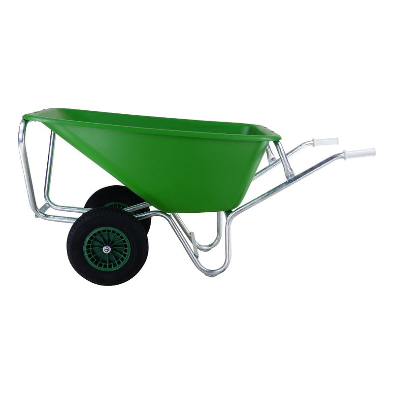 Load image into Gallery viewer, Fort producten kruiwagen f s 165l groen hdpe bak verz onderstel 2 wiel