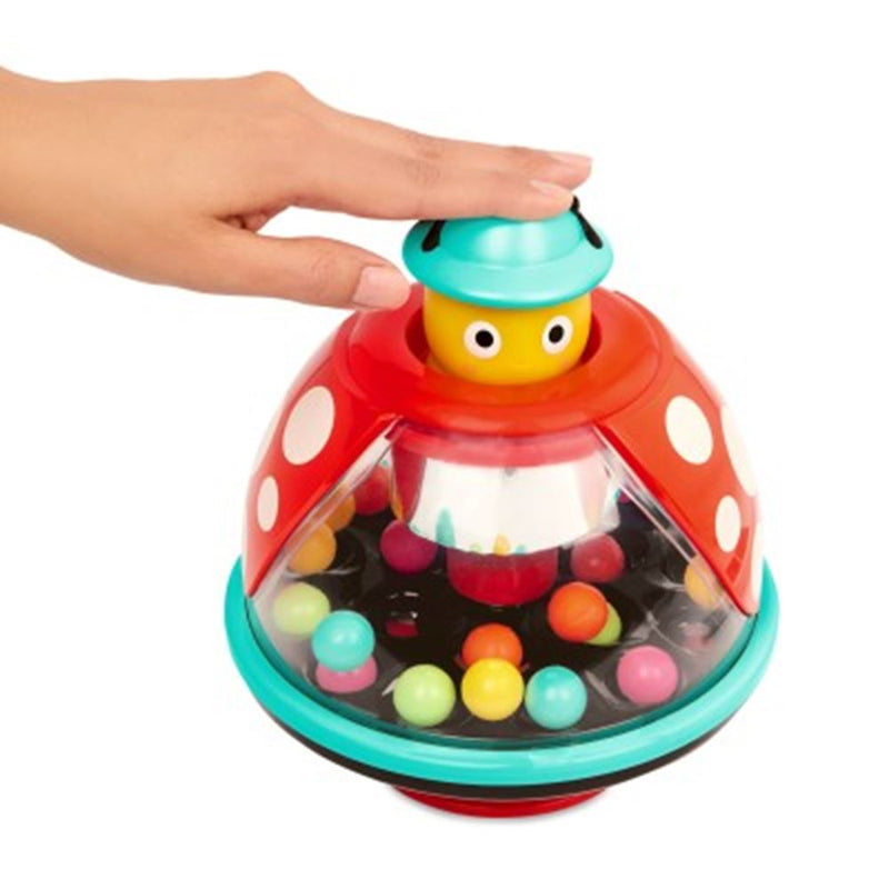 Load image into Gallery viewer, B toys: bromtol ladybug spinningtop. 2+