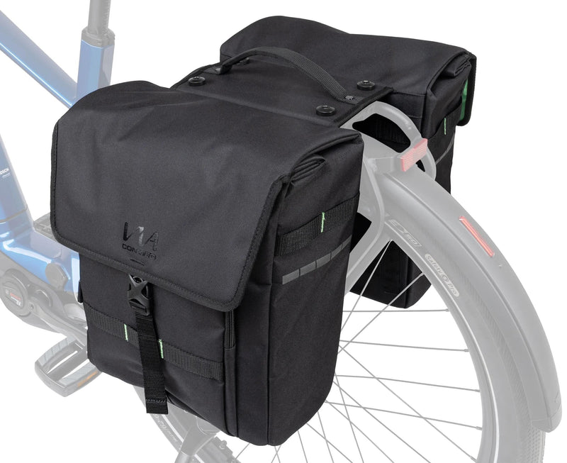 Load image into Gallery viewer, Contec dubbele tas via weekender ct twin bags via weeke rt black