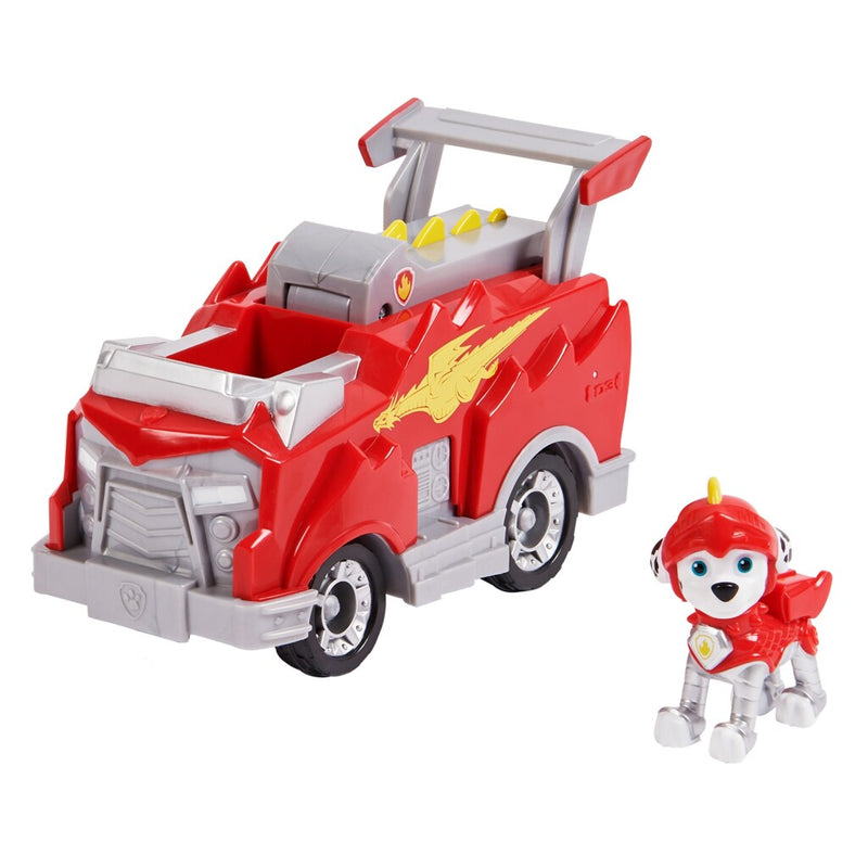 Afbeelding laden in galerijviewer, Paw Patrol Rescue Knights Marshall + Deluxe Voertuig
