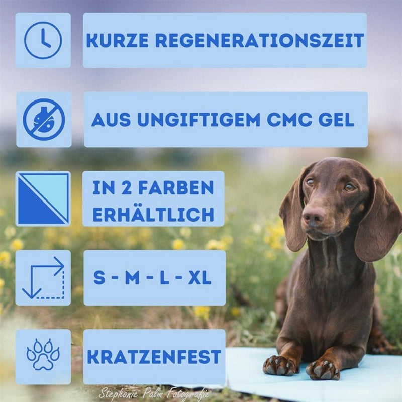Load image into Gallery viewer, Nosli zelfkoelende koelmat voor honden en katten 76x103 cm zeeblauw