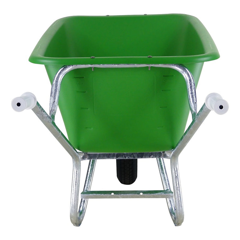 Load image into Gallery viewer, Fort producten kruiwagen f s 165l groen hdpe bak verzinkt onderstel
