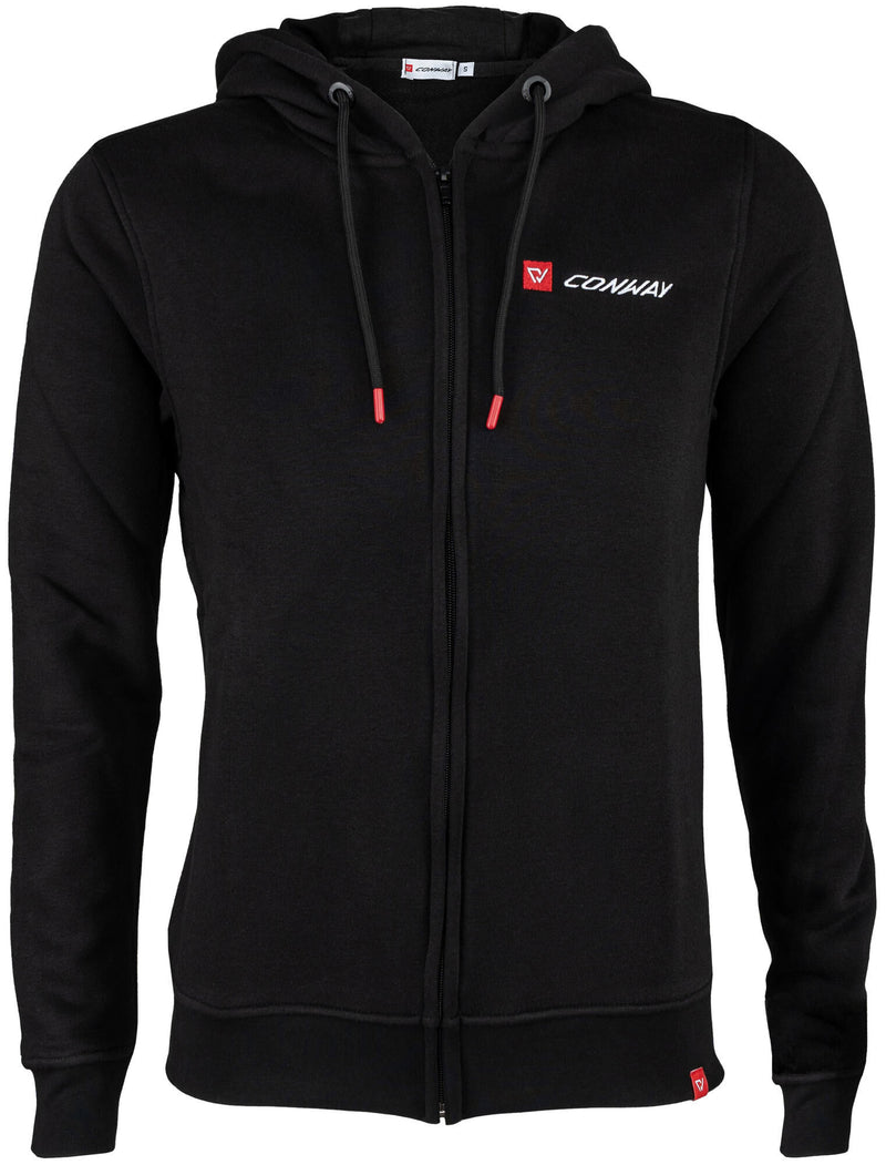 Afbeelding laden in galerijviewer, Conway sweater jas met capuchon logoline hooded sweatjacket logoline size s black