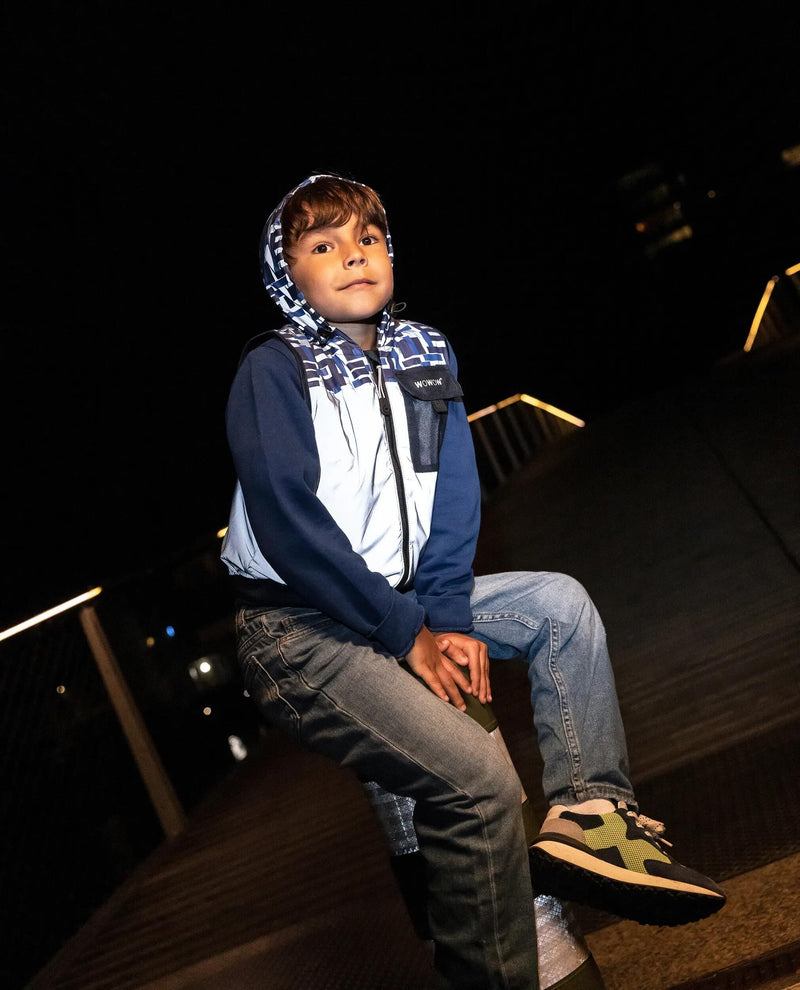 Load image into Gallery viewer, Wowow weste yoho jacket blue fr reflective children yoho blue fr gr. m