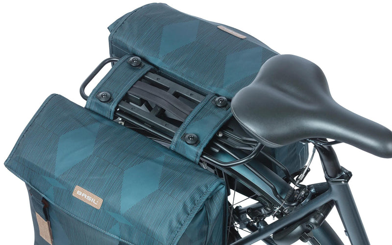 Afbeelding laden in galerijviewer, Basil dubbele fietstas elegance mik