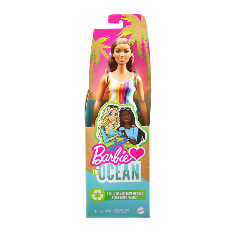 Load image into Gallery viewer, Barbie loves the ocean pop regenboogjurk