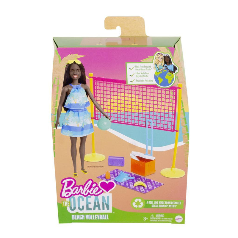 Load image into Gallery viewer, Barbie the ocean beach volleyball speelset