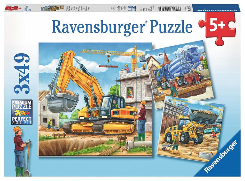 Load image into Gallery viewer, Ravensburger grote bouwvoertuigen 3x49