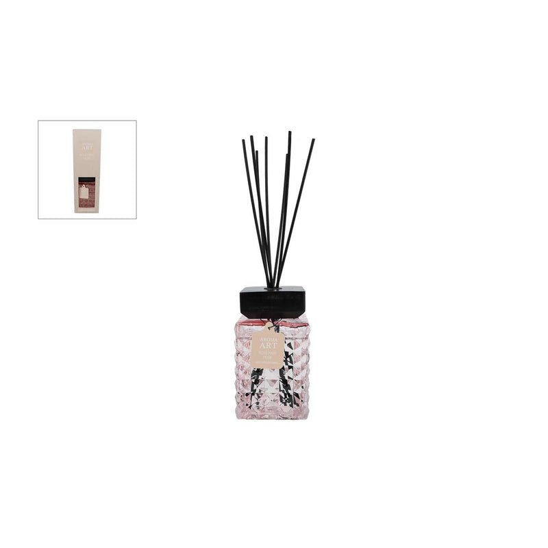 Afbeelding laden in galerijviewer, Geurverspreider aroma art rosemary musk 800ml oud roze glas 23x23x39cm