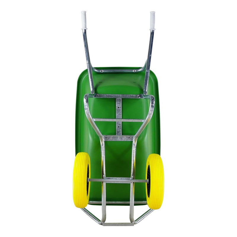 Afbeelding laden in galerijviewer, Fort producten kruiwagen f s 165l groen hdpe bak 2 wiel nooitmeerlek
