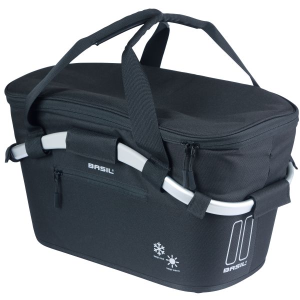 Load image into Gallery viewer, Basil fietsmand classic carry all iso met mik bevestiging 18 liter 38 x 21 x 27 cm - zwart