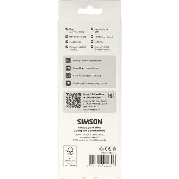 Load image into Gallery viewer, Simson ketting voor nexus naafversnelling