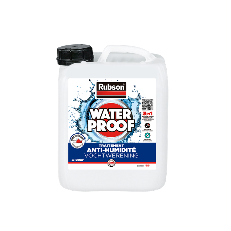 Load image into Gallery viewer, Rubson vochtige binnenmuren coating 5 l jug | vochtige binnenmuren coating | waterdichte coating | vochtbestreiding transparant