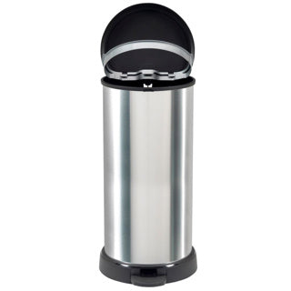 Load image into Gallery viewer, Curver decobin pedaalemmer ovaal 40l zilver zwart