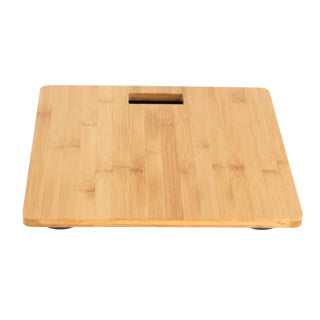 Load image into Gallery viewer, Bathroom solutions bamboe weegschaal 30 x 30 cm