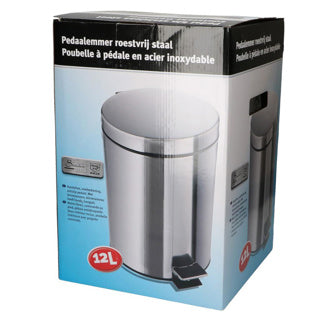 Load image into Gallery viewer, Pedaalemmer rvs 12 liter incl binnenemmer