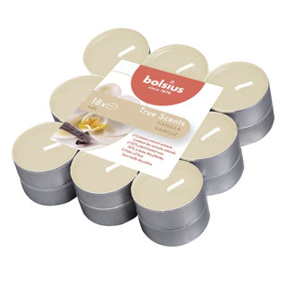 Load image into Gallery viewer, Bolsius true scents geurtheelichten vanille 4 uur 18 stuks