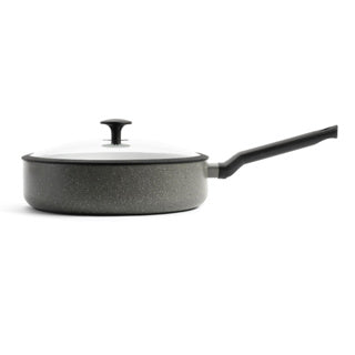 Load image into Gallery viewer, Bk granite ceramic keramische hapjespan 28cm – 4.2l – inductie hapjespan – met deksel – ovenbestendig tot 160 graden – koudgreep – pfas‑vrij – grijs