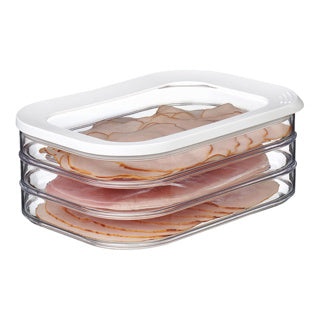 Load image into Gallery viewer, Mepal modula vleeswarendoos 3-laags witte deksel | 2 stuks